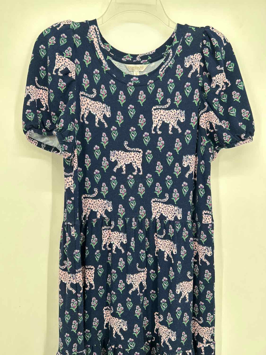 Crown & Ivy Size M Navy Print Dress