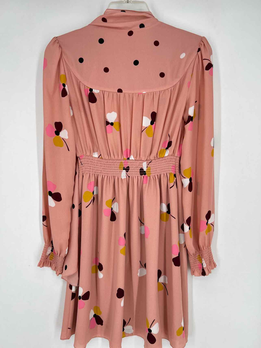Kate Spade Size XS Pink Polkadot Long Sleeve Dress