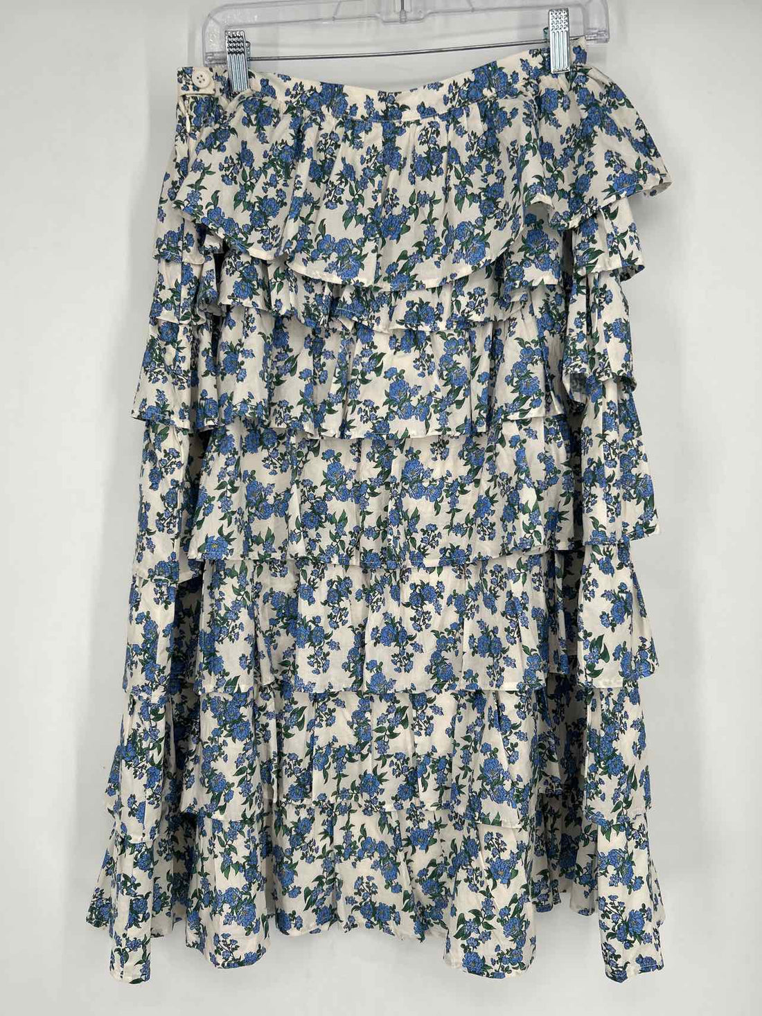 Aureum Size M White & Blue Floral Skirts