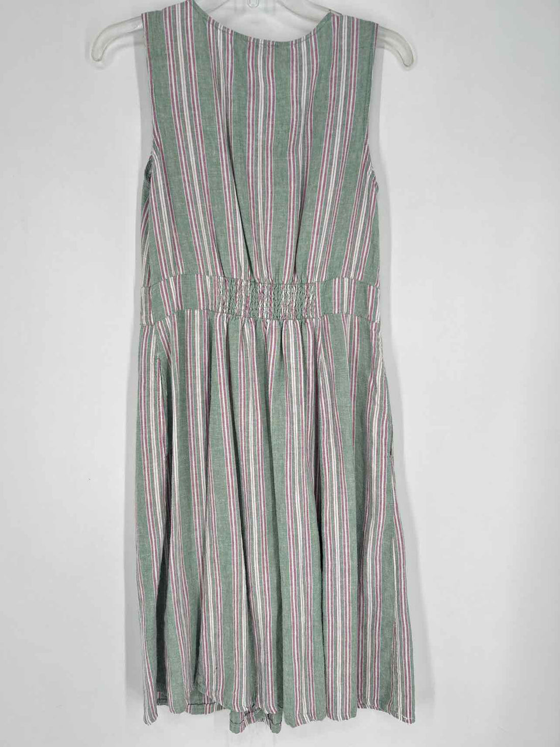 Wonderly Size S Green & Pink Stripe Dress