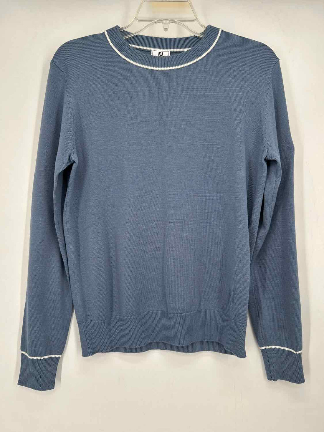 Footjoy Size M Dusty Blue Wool Blend Long Sleeve Active Tops