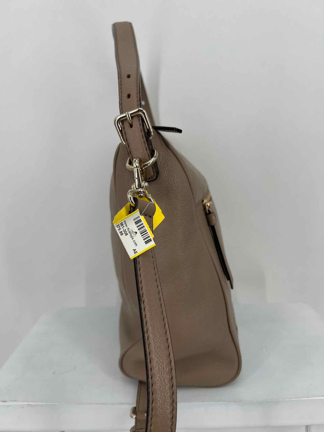 Kate Spade Tan Pebbled Leather Pre Owned Crossbody
