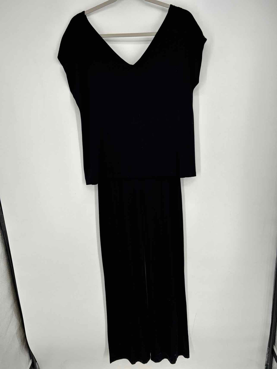 Lilla P Size M Black Short Sleeve Jumpsuit