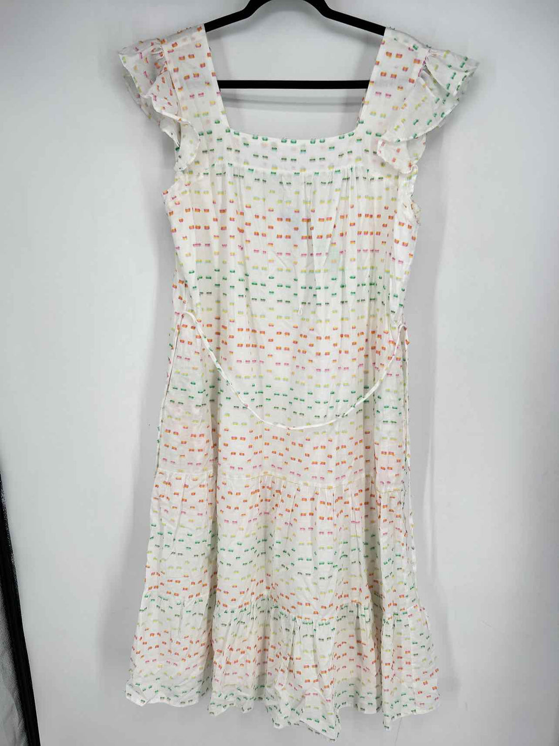 Draper James RSVP Size XL White Print Short Sleeve Dress