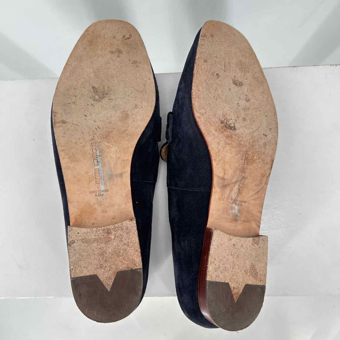 Veronica Beard Women Size 9.5 Navy Pre Owned Suede Loafers