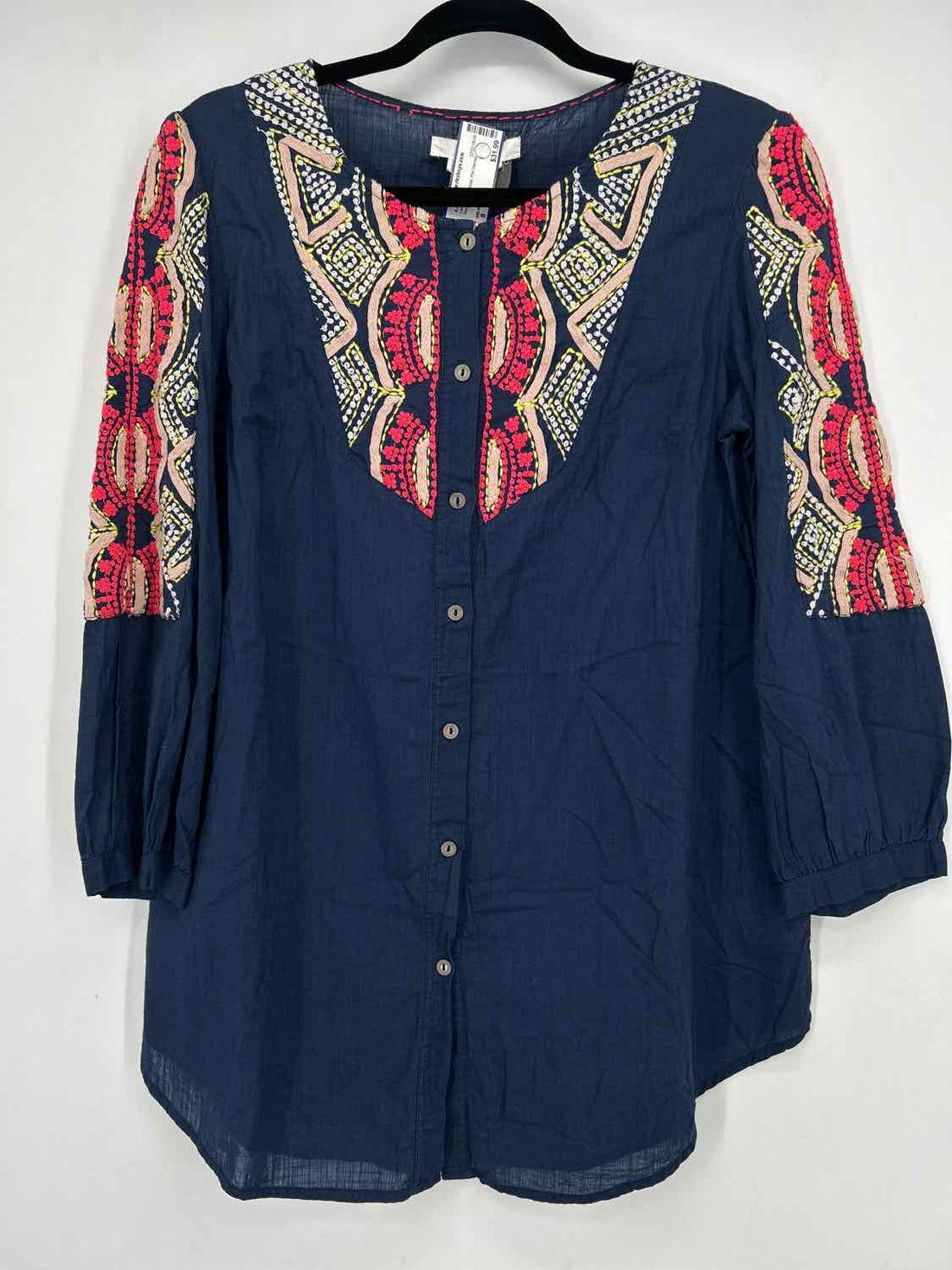 HEI HEI Size 8 Navy Embroidered Long Sleeve