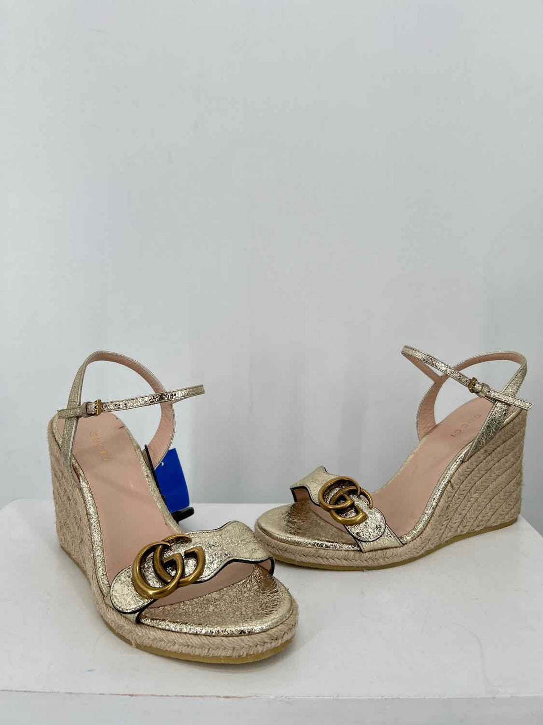 Gucci Women Size 36.5 Gold Espadrilles LUXURY
