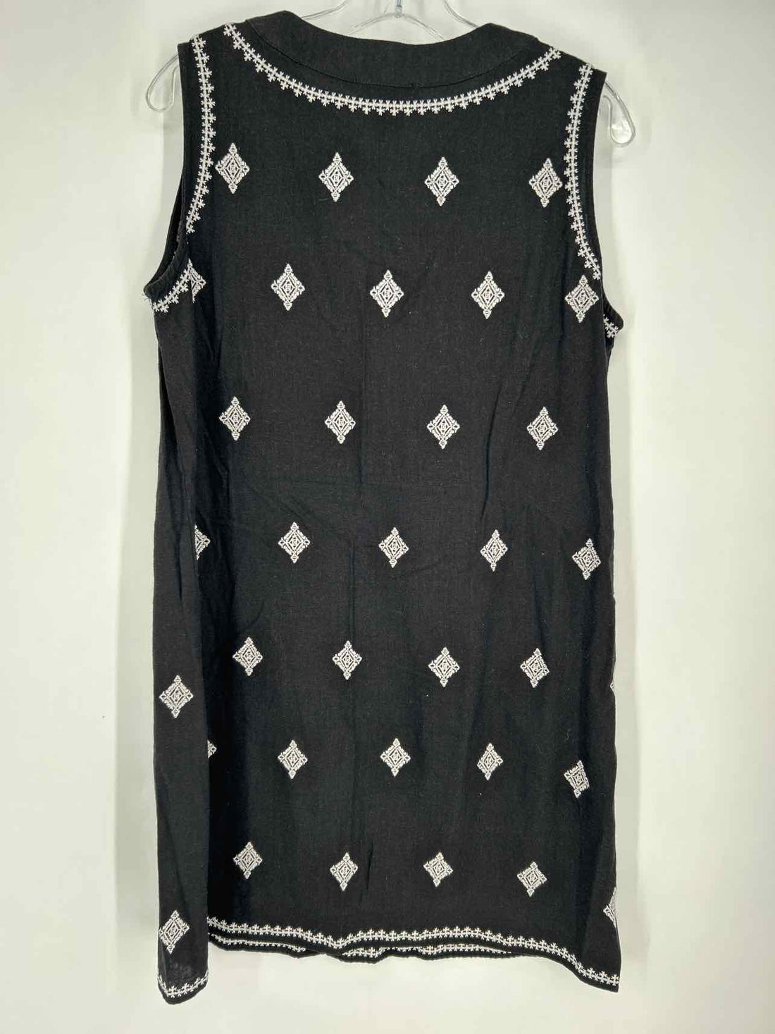 Rachel Zoe Size M Black & White Embroidered Sleeveless Dress