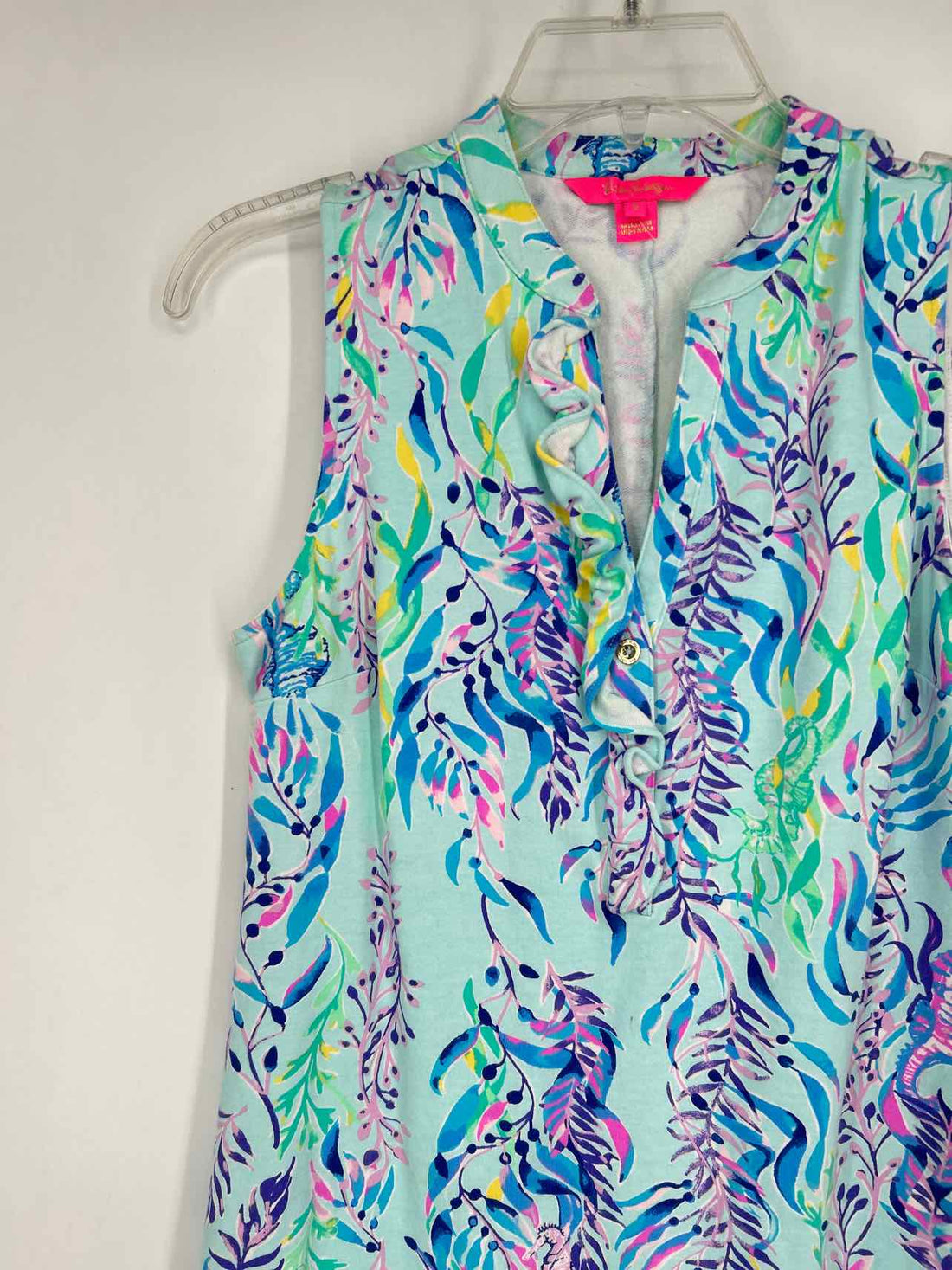 Lilly Pulitzer S Light Blue Print Sleeveless Lilly Pulitzer Dress