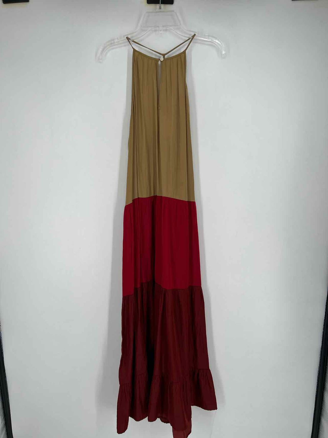 Loft Beach Size M Tan & Maroon NWT Maxi