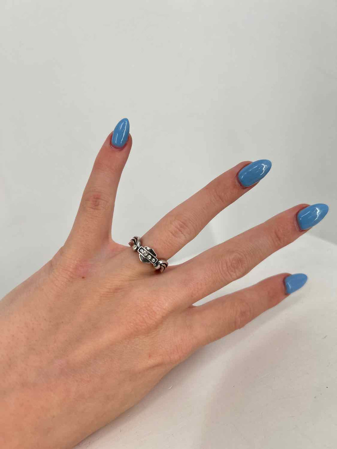 Harley Davidson Size 5 Sterling Silver Cubic Zirconia Ring
