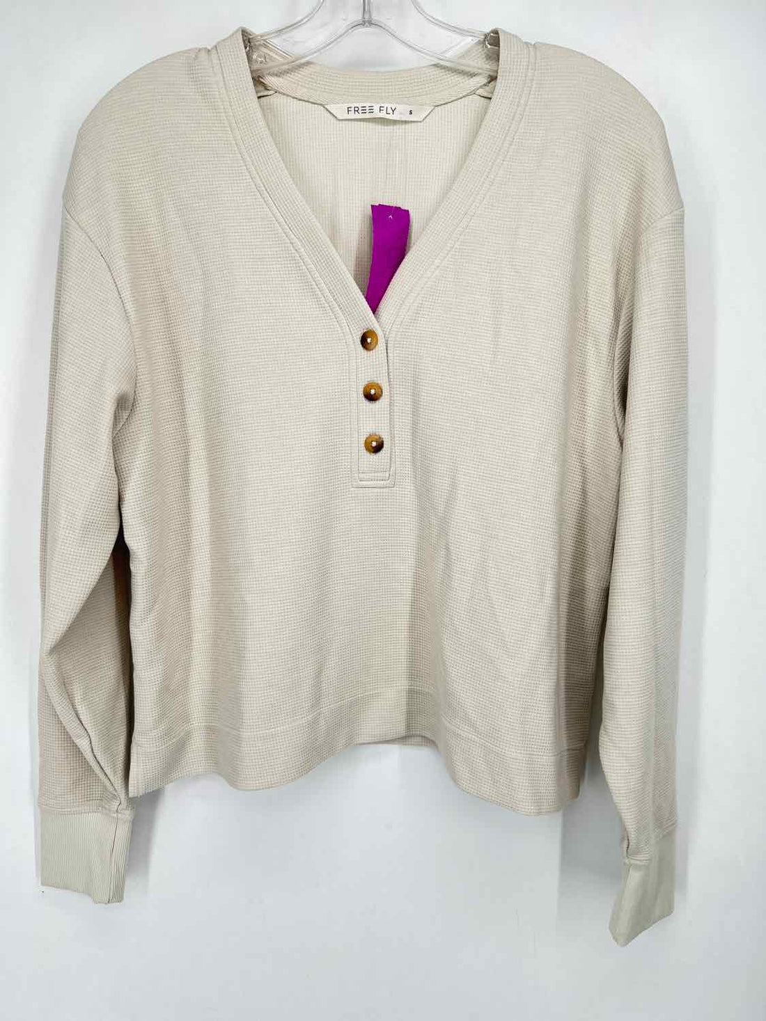Free Fly Size S Beige Long Sleeve