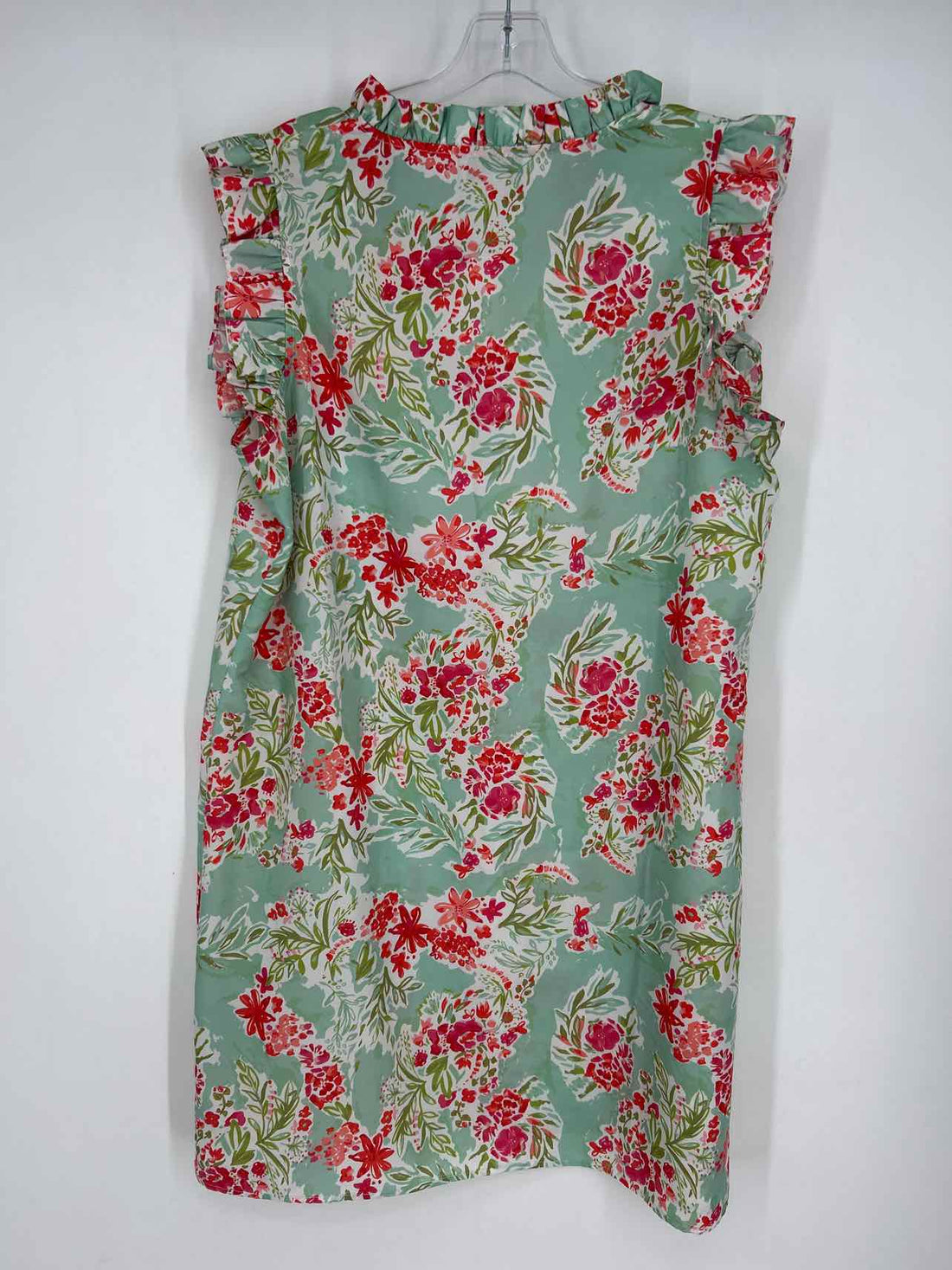 Charlie Paige Size L Mint Floral Short Sleeve Dress