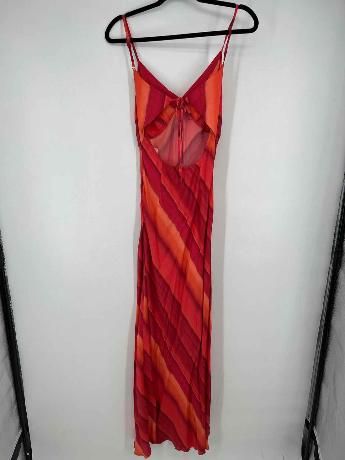 Summer Away Size M Red & Orange Sleeveless Maxi