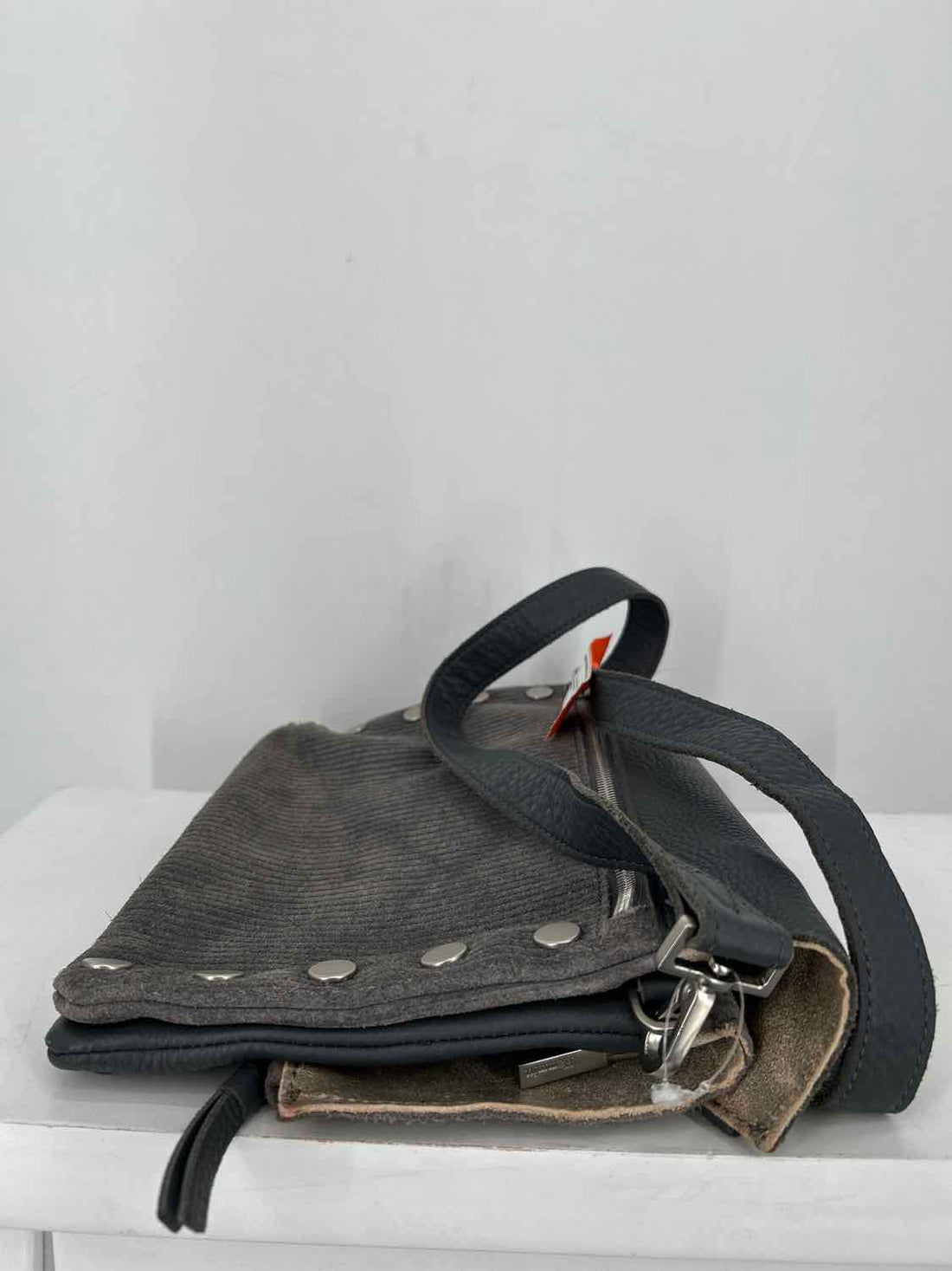 Hammitt Gray Pebbled Leather Crossbody