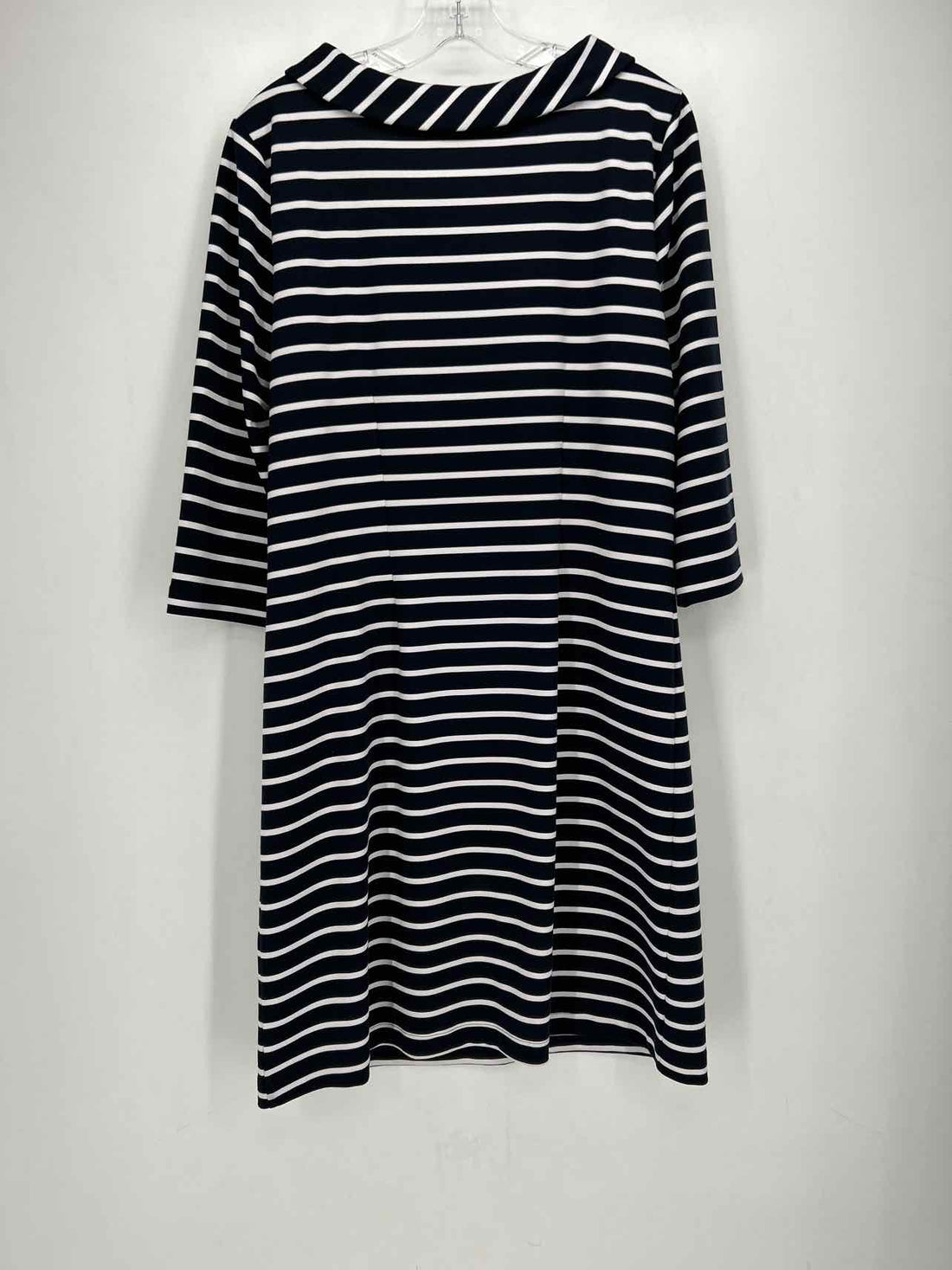 Talbots Size M Navy Striped Dress