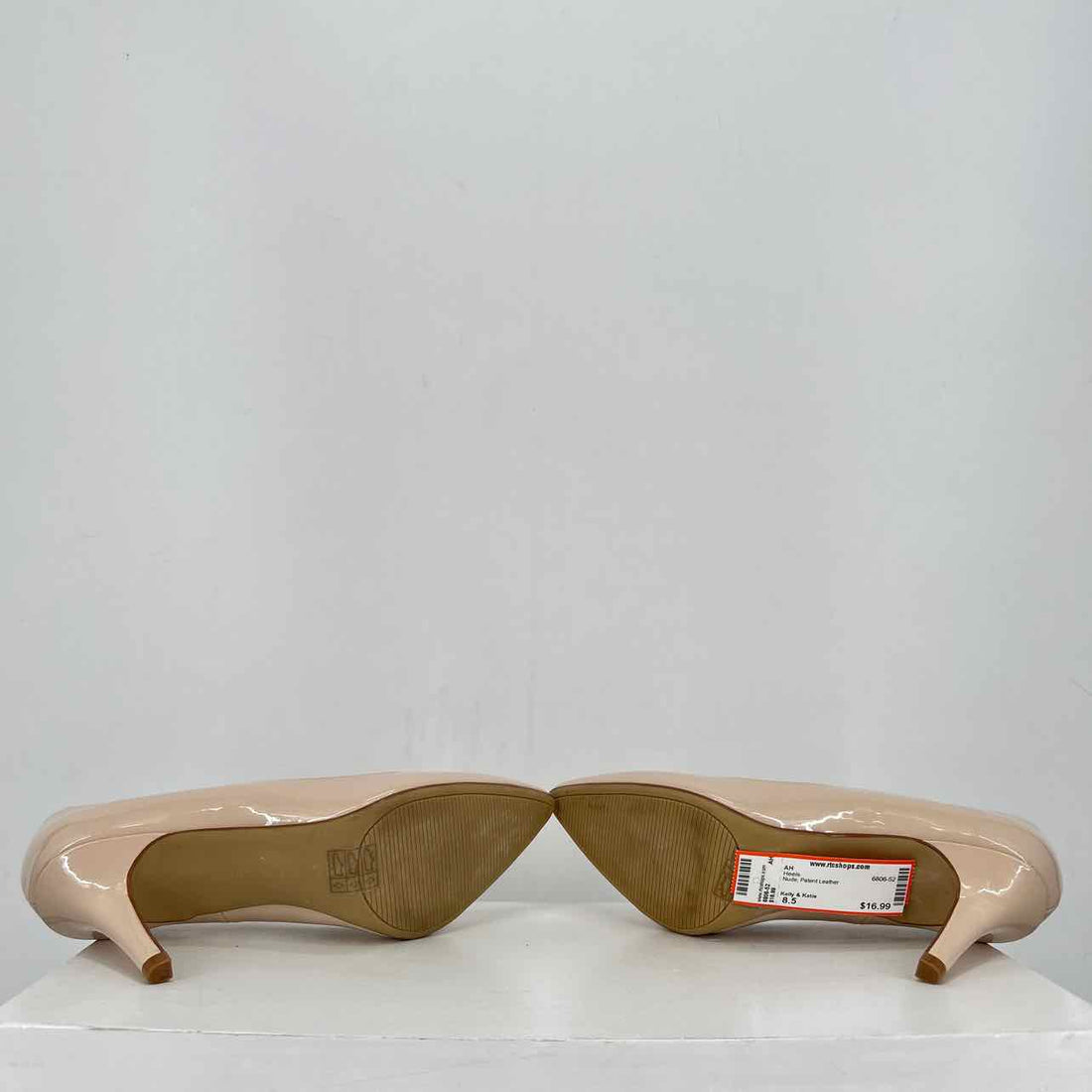 Kelly & Katie Women Size 8.5 Nude Patent Leather Heels