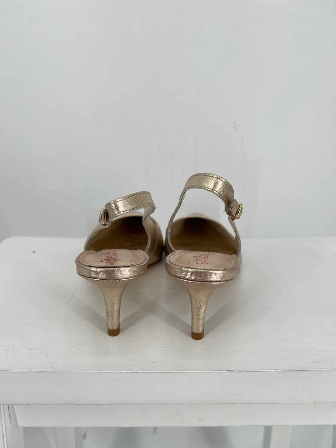 Lilly Pulitzer Women Size 8 Gold Kitten Heels