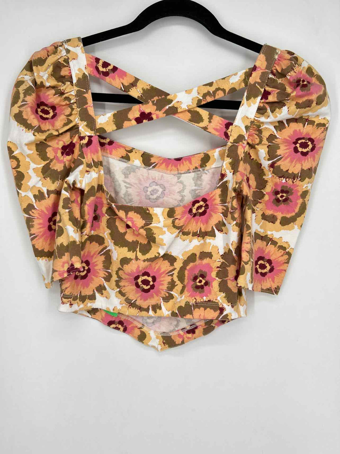Free People Size XS Floral Short Sleeve