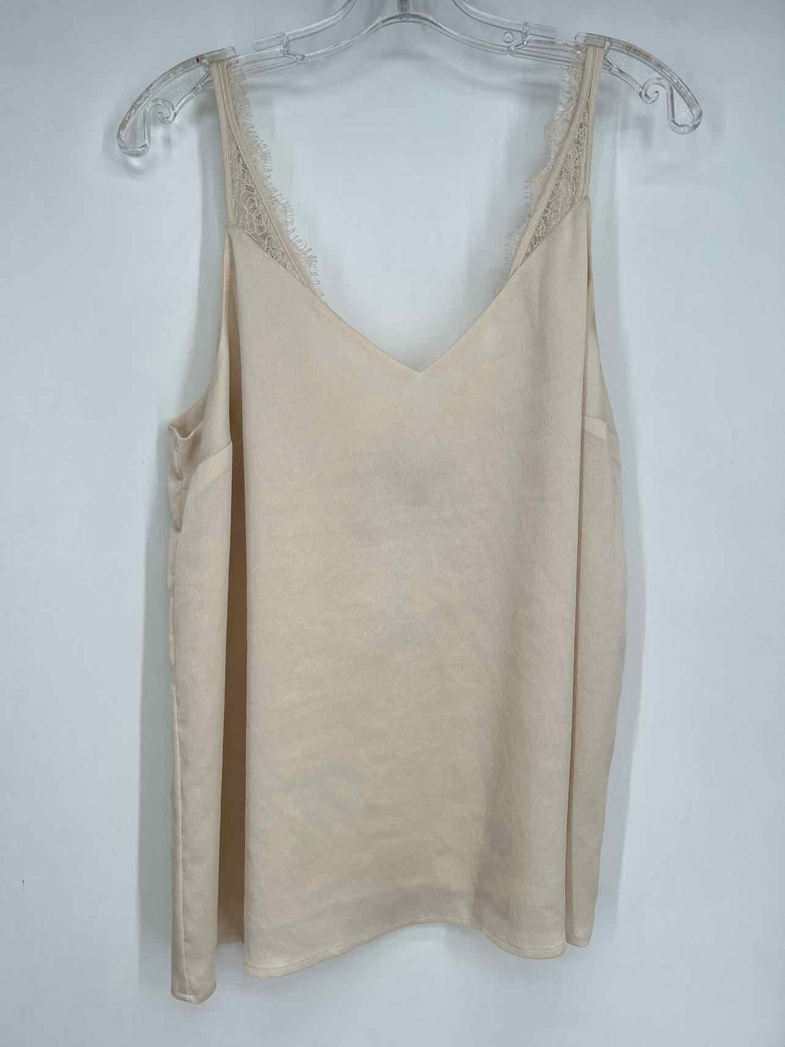 Express Size L Cream Tank Top