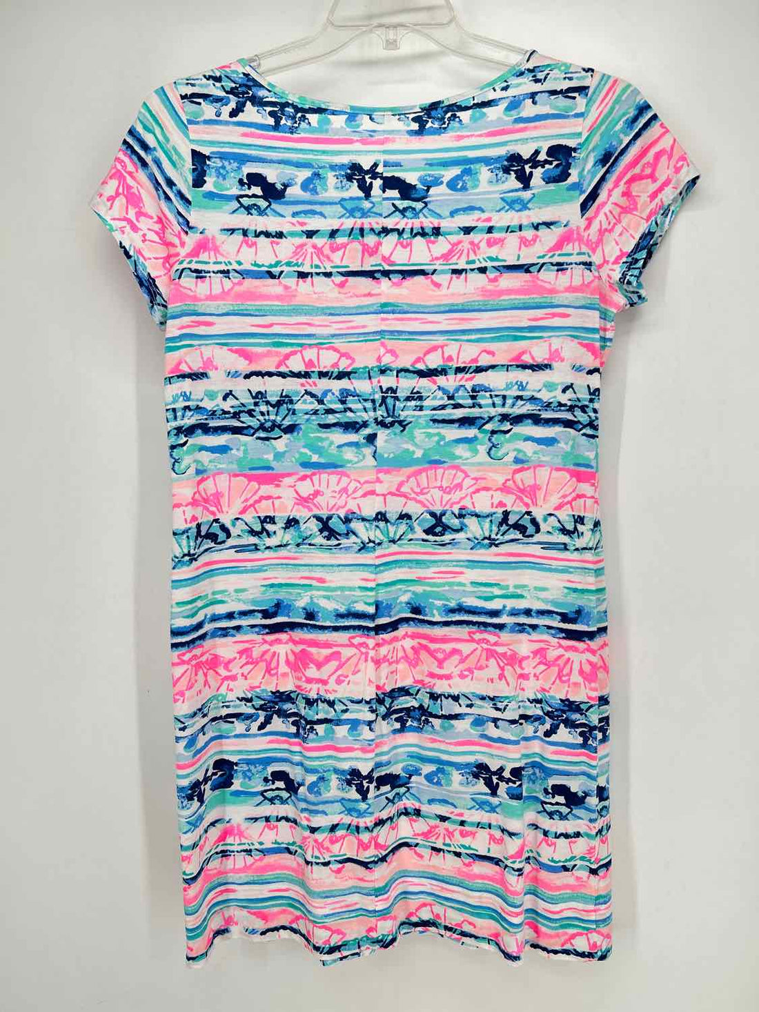 M Pink & Blue Stripe Print Lilly Pulitzer Dress