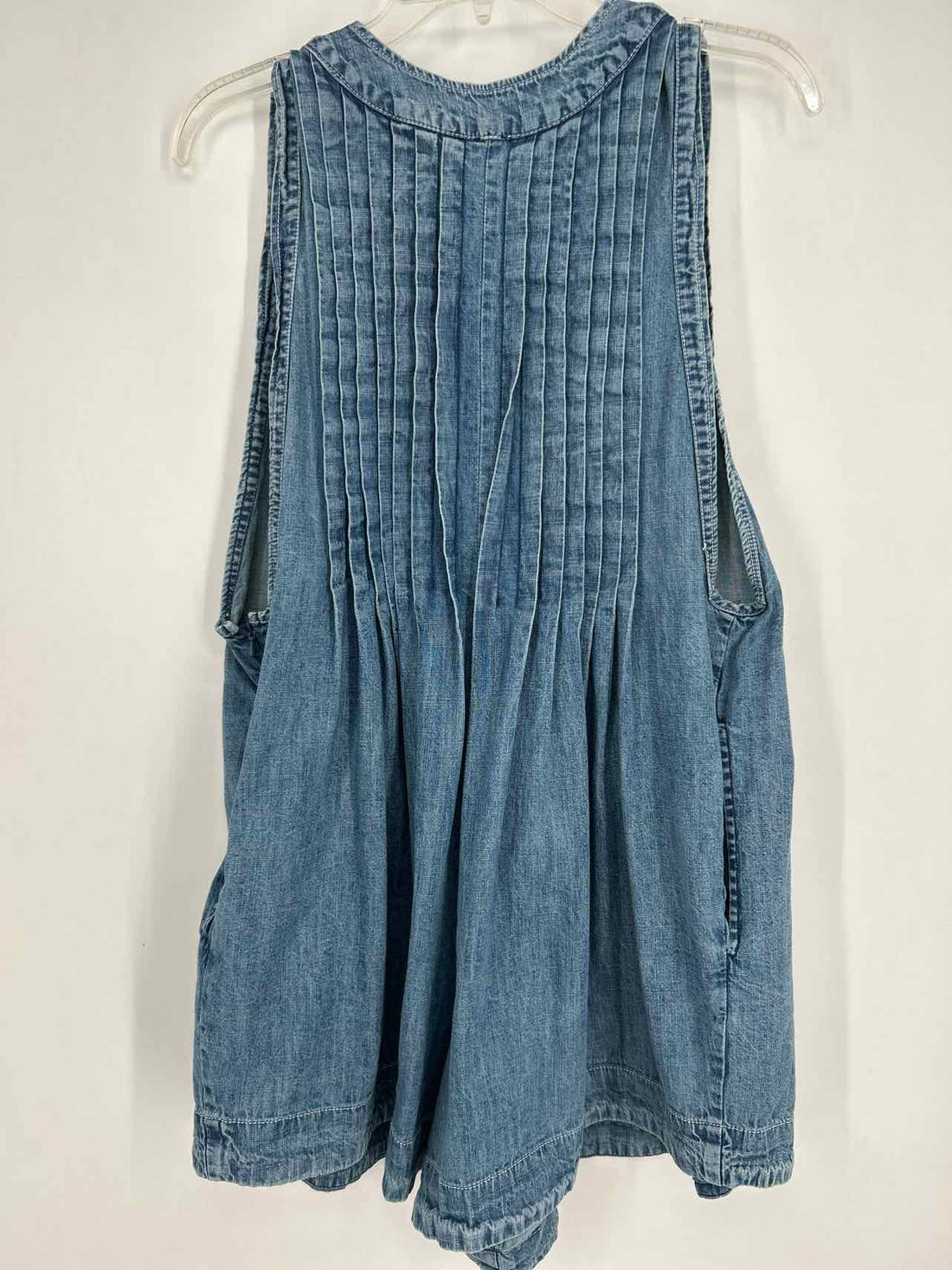 Free People Size L Denim Sleeveless Rompers