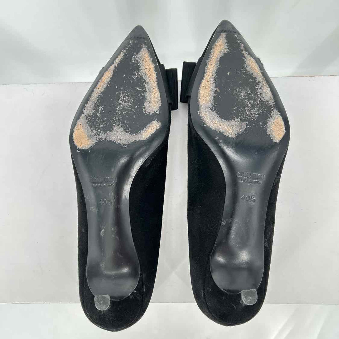 Miu Miu Women Size 40.5 Black Genuine Leather LUXURY