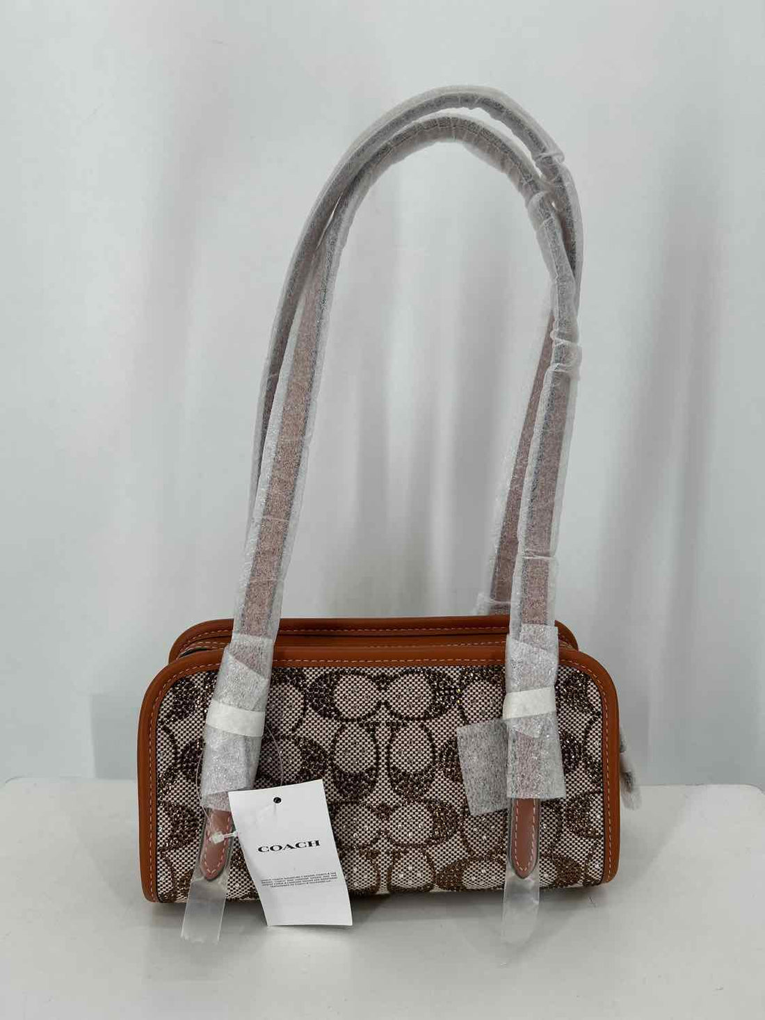 Coach Swing Zip 20 Jacuard Crystals SOLD OUTBrown Canvas & Leather NWT Shoulder