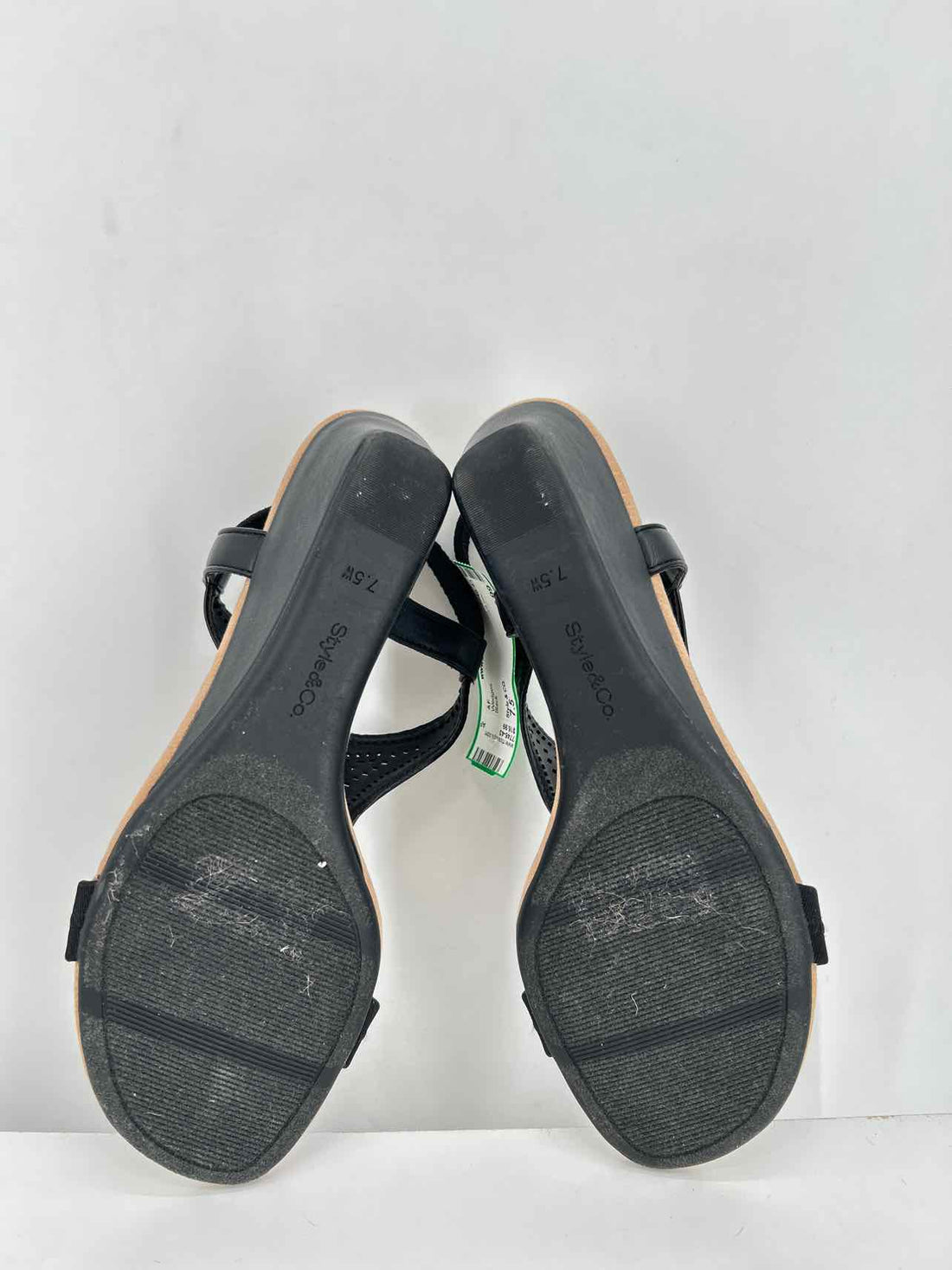 Style & CO. Women Size 7.5 Black Wedges