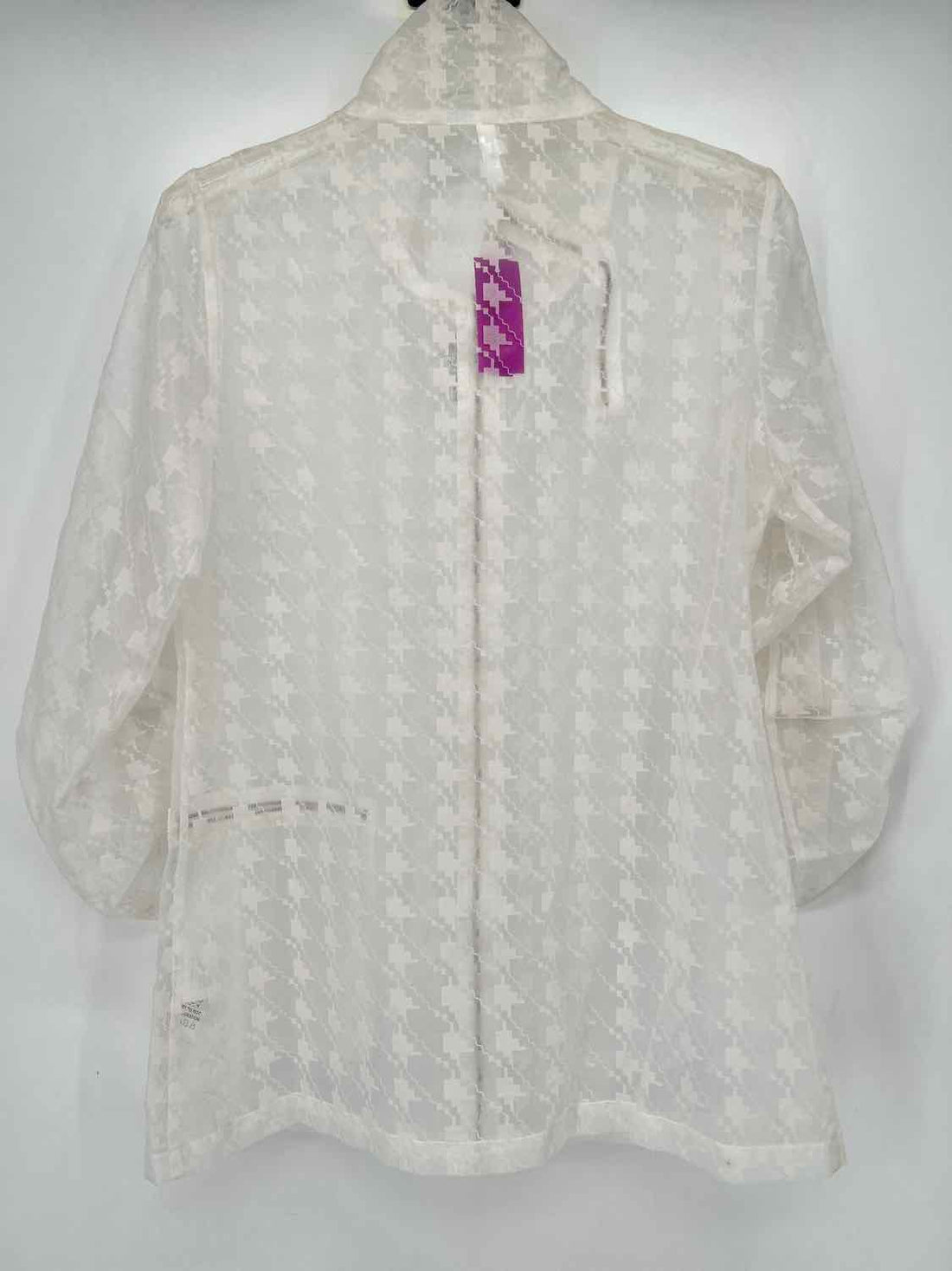 Lindi Size XS White Print Sheer Jacket