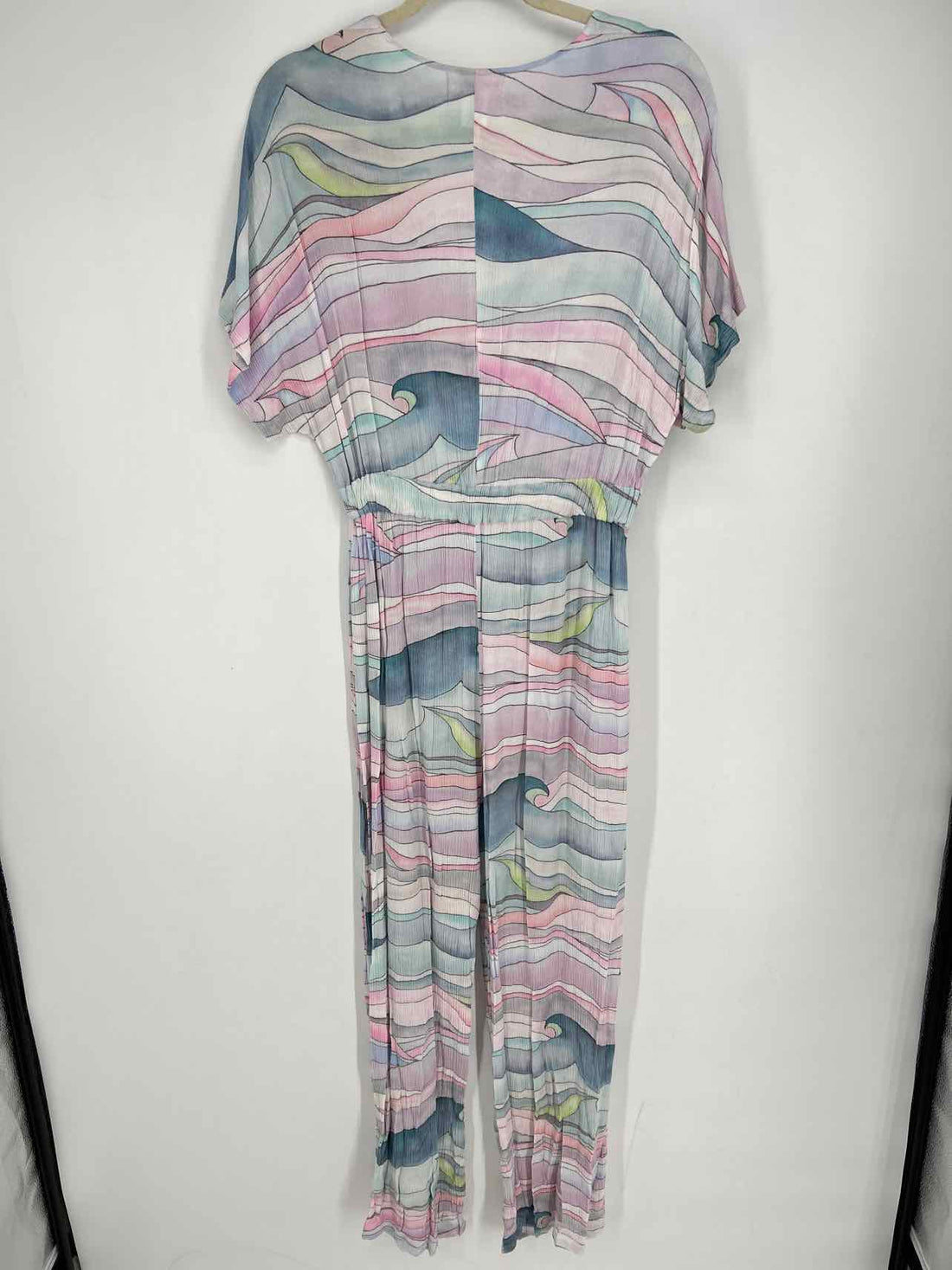 Mara Hoffman Swim Size M Blue & Pink Print Jumpsuit