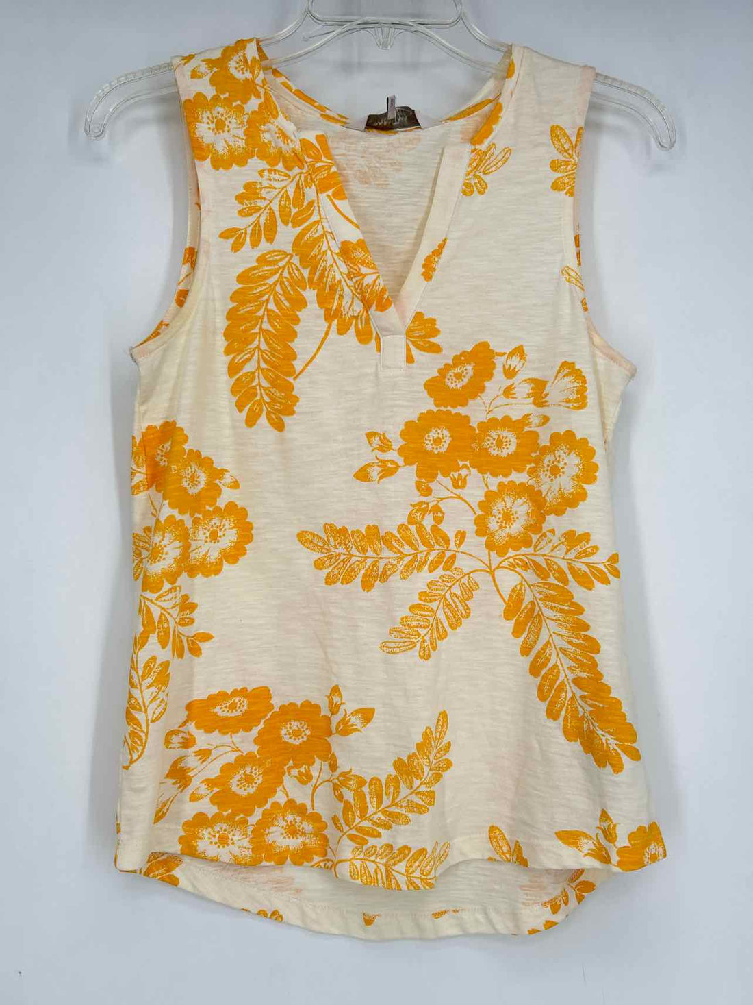 Part Two Size XS Cream & Yellow Floral Tank Top