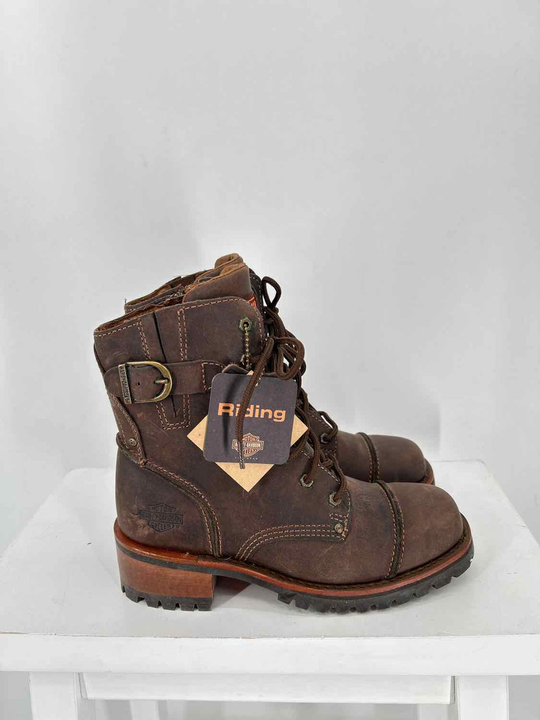 Harley Davidson Women Size 7 Brown Combat Boot