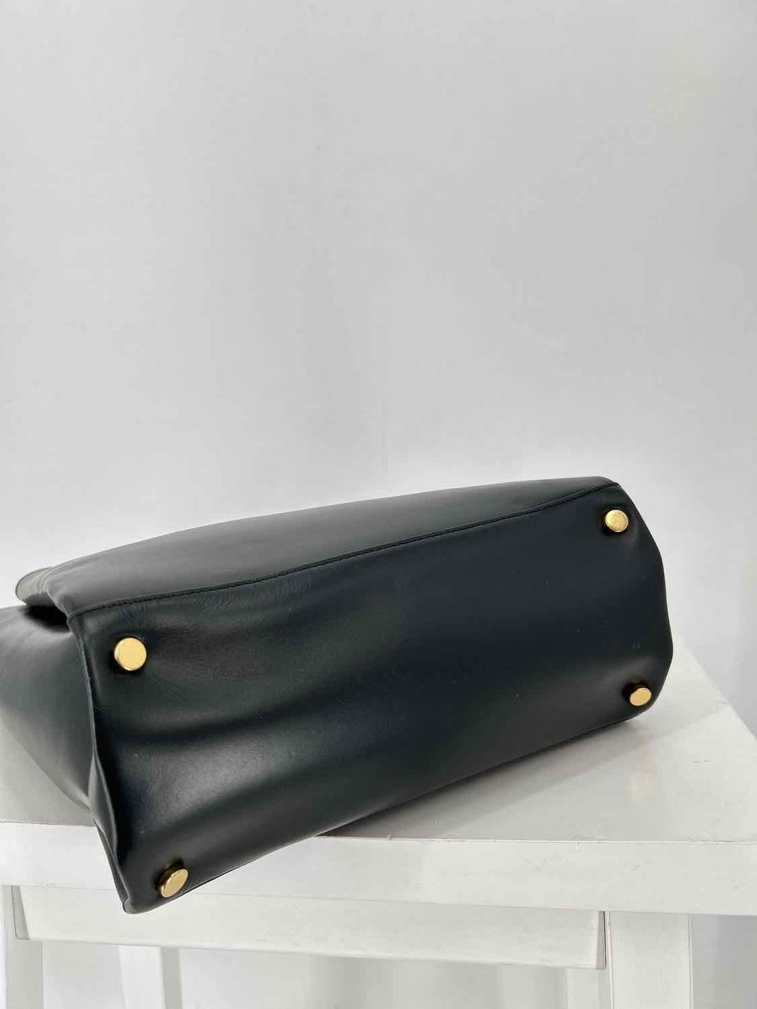 Clamire Black Genuine Leather Satchel