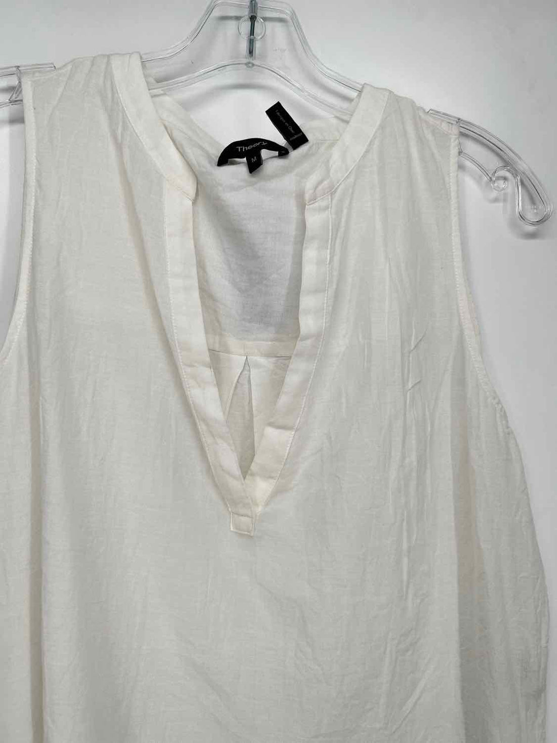 Theory Size M White Cotton Sleeveless