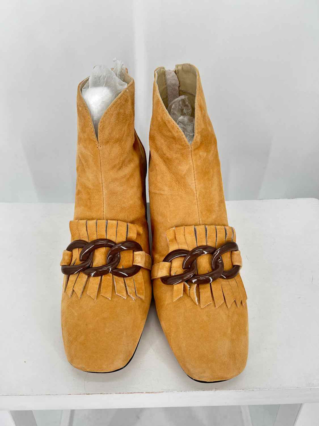 Women Size 6.5 Tan Genuine Leather Ankle Boot