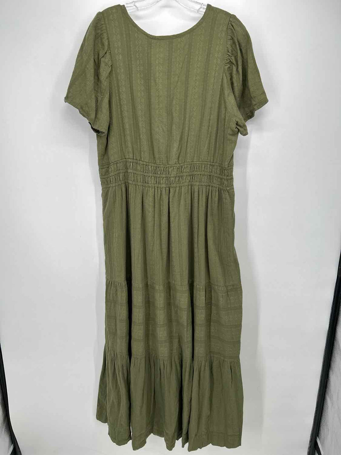 By Anthropologie Size XL Green Short Sleeve Dress