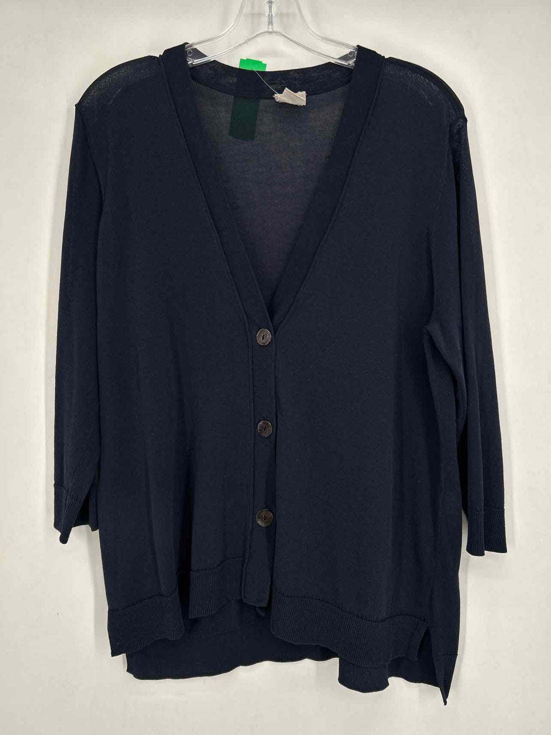 Chicos Size 2/L Navy Cardigan