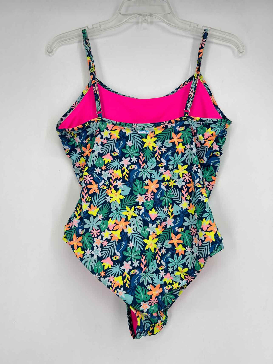 Chubbies Size L Navy Floral Swimsuit 1 Piece