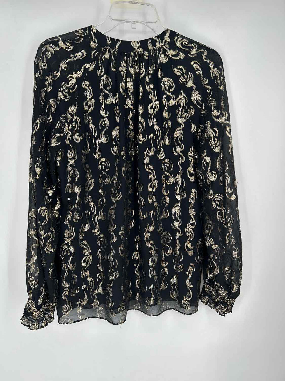 Lilly Pulitzer S Black & Gold Silk Blend Lilly Pulitzer Top
