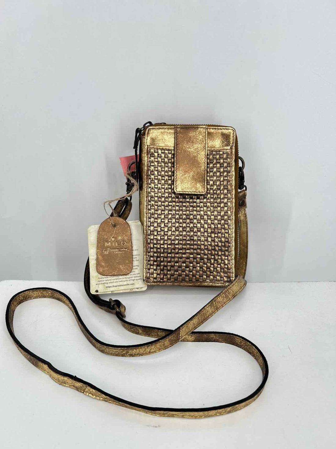 Milo Gold Genuine Leather NWT Crossbody