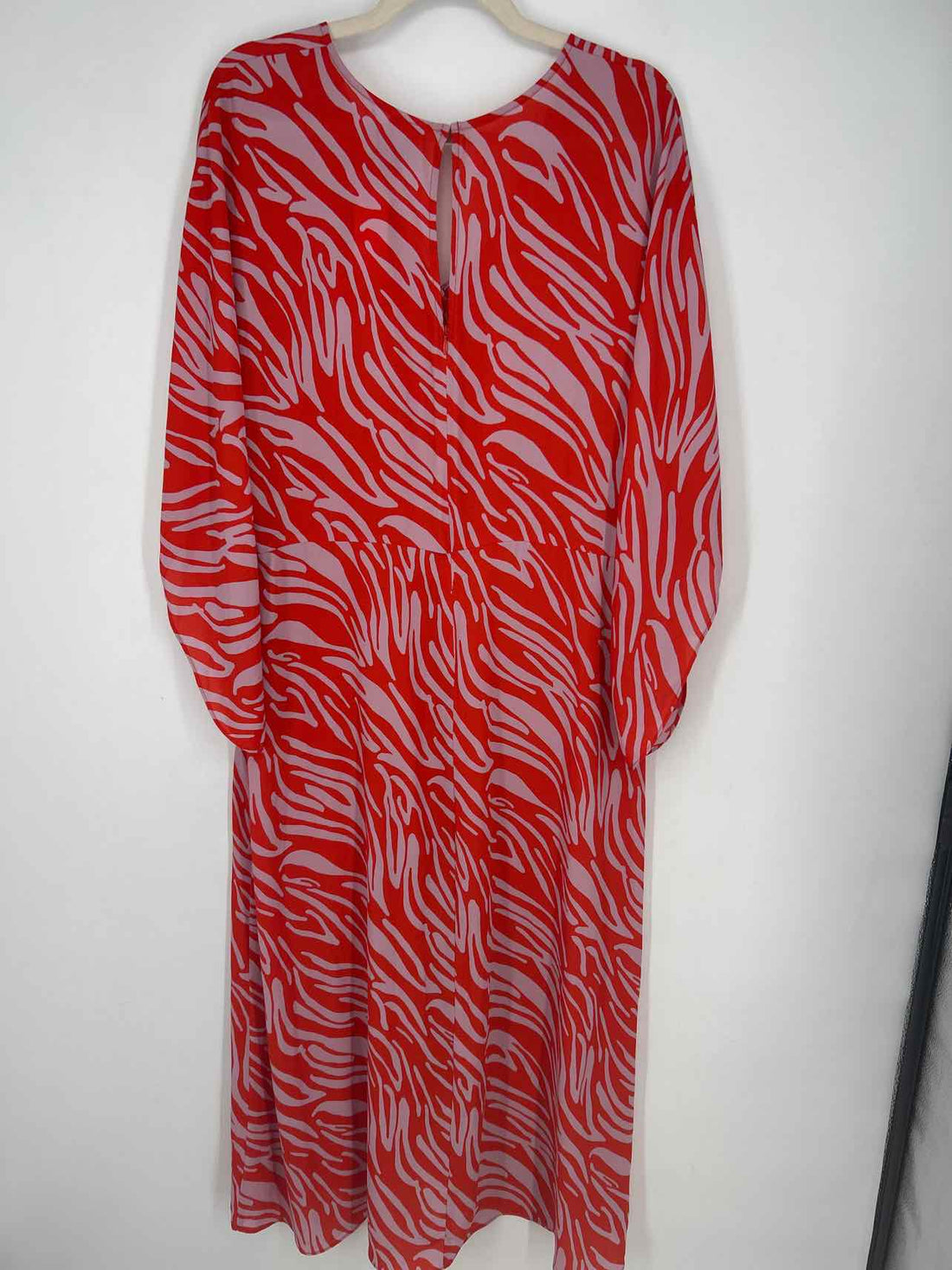Cabi Size L Red Zebra Long Sleeve Dress