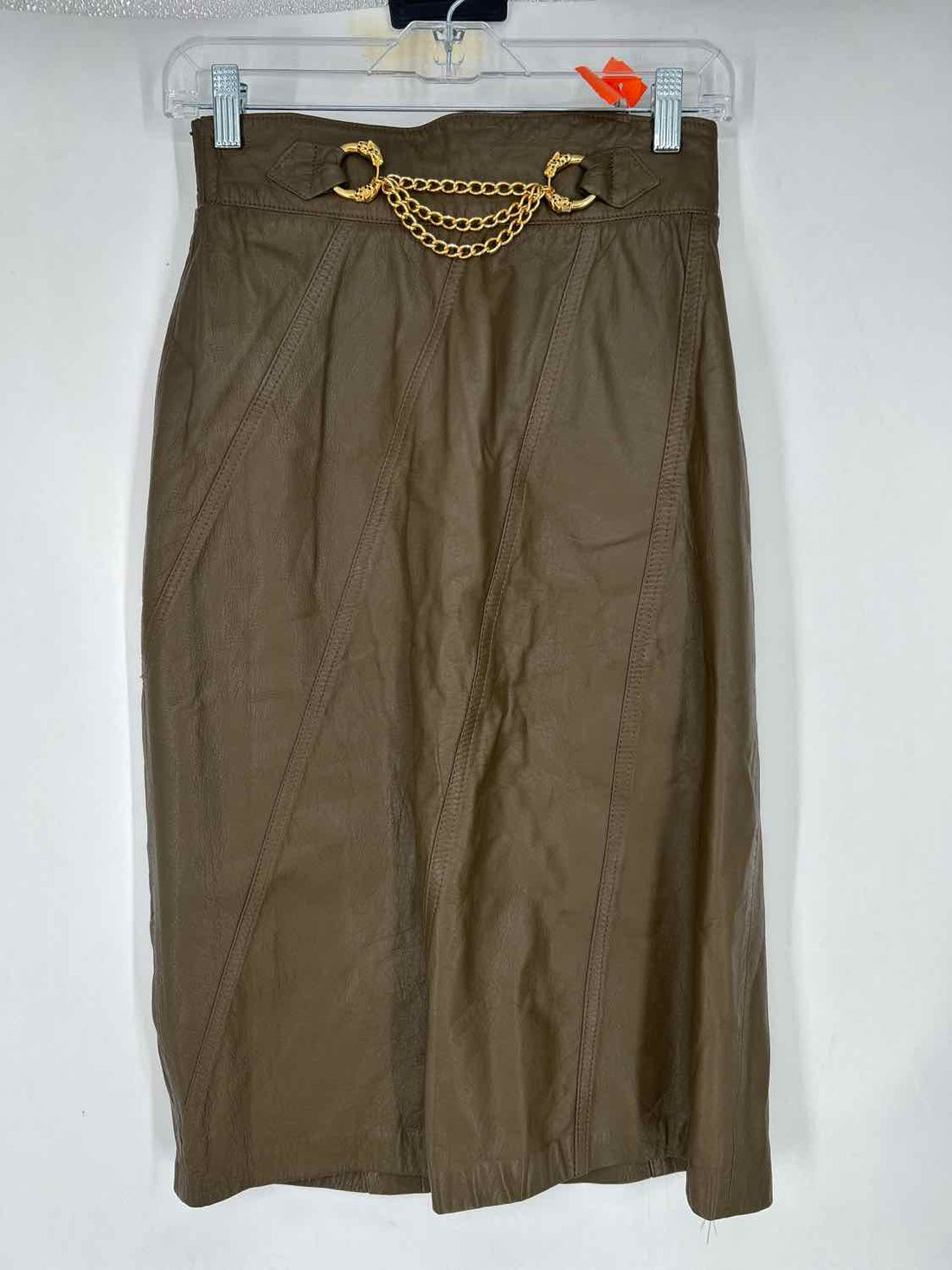 Che Bella Size 8 Green Lamb leather Skirts
