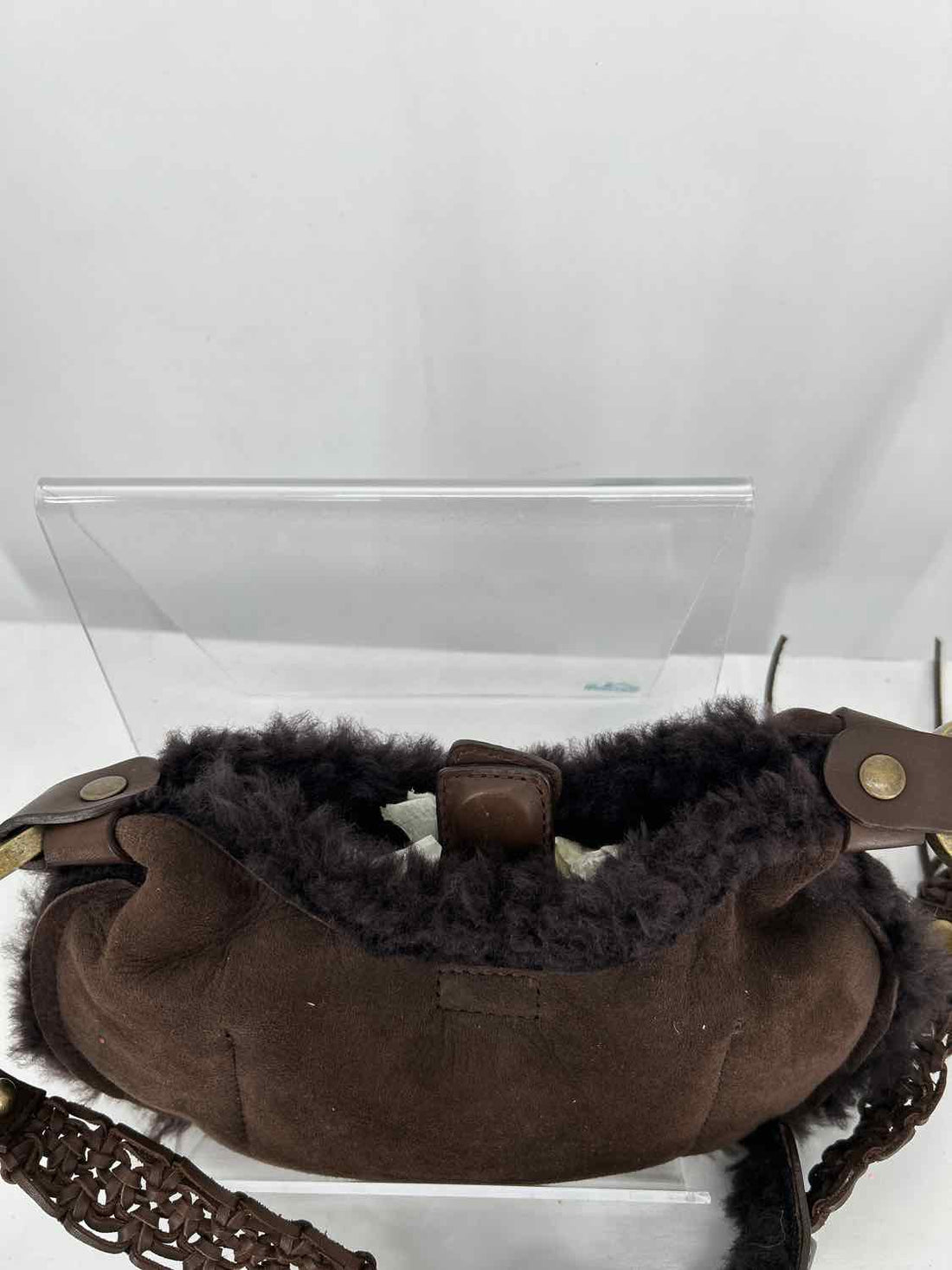 Ugg Brown Suede & sherpa Shoulder