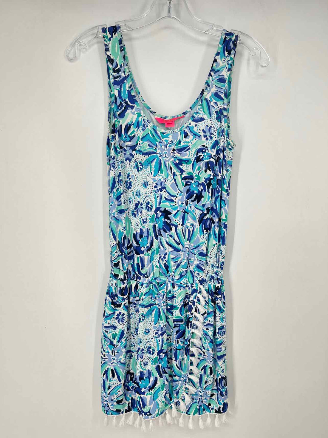 Lilly Pulitzer XXS White & Blue Print Sleeveless Lilly Pulitzer Romper
