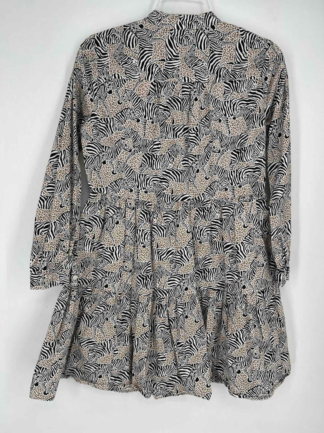 J Crew Size XXS Zebra & Leopard Long Sleeve Dress