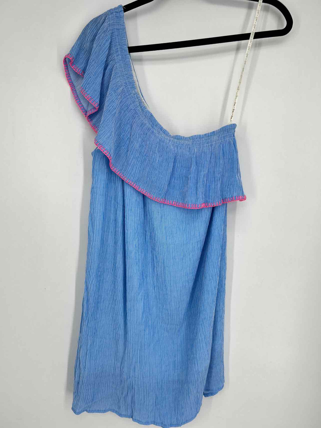 Lilly Pulitzer XL Blue Ribbed One Shoulder Lilly Pulitzer Dress