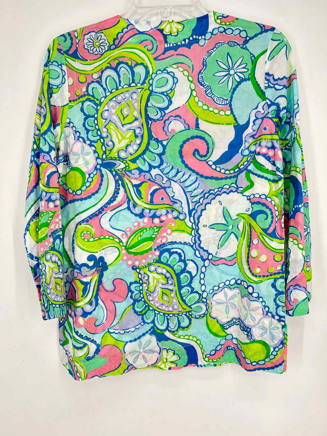 Lilly Pulitzer XS Blue Print Cotton Lilly Pulitzer Top