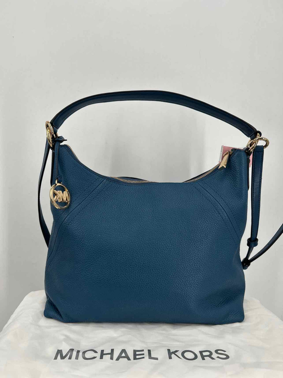 Michael Kors Blue Pebbled Leather Excellent Condition Hobo