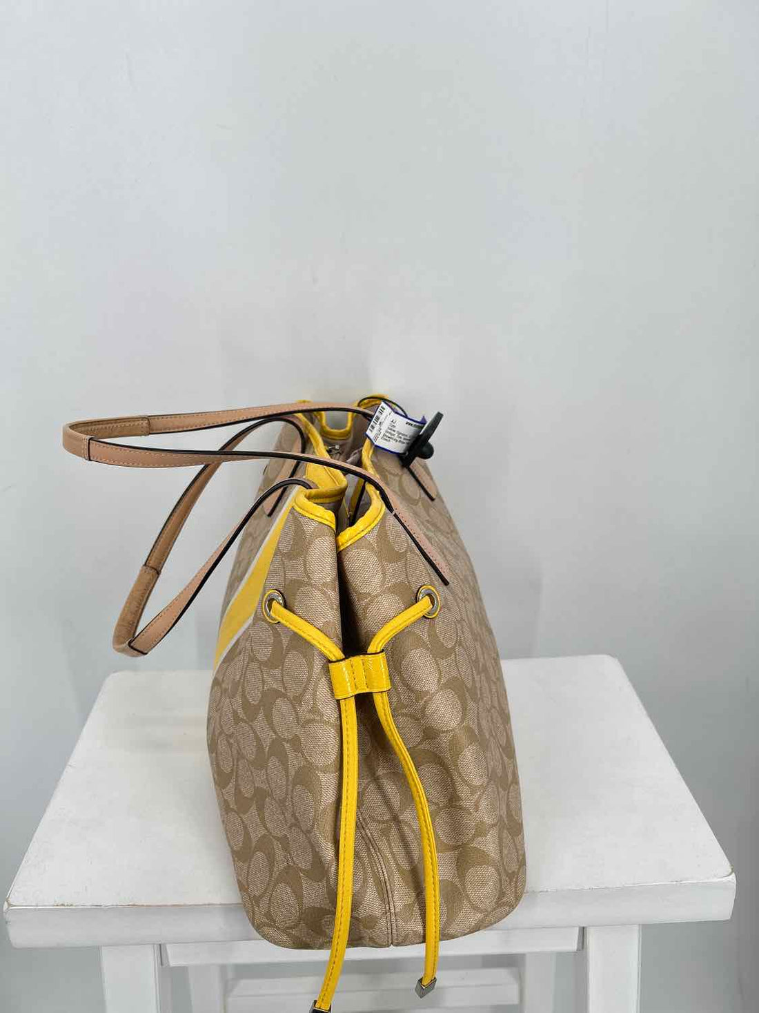 Coach Yellow Signature Leather Vintage Tote